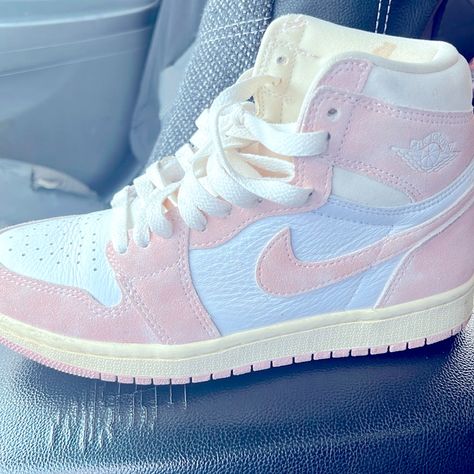 Jordan 1 - Washed Pink Size 7. Mid Condition Extra Shoe Laces Box Included Jordan Shoes Women, Air Jordan 1 Retro High Og, Air Jordan 1 Retro, Jordan 1 Retro High, Jordan 1 Retro, Air Jordan 1, Jordan Shoes, Shoes Women, Jordan 1