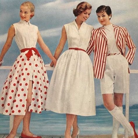 Clothing Ads, Vintage Island, Kristina Webb, 1950s Women, Summer Moodboard, Nautical Vintage, Fancy Skirts, Fashion 1950s, Retro Clothing