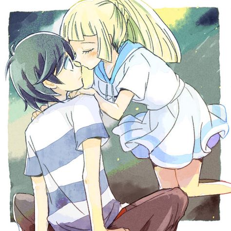 Elio X Lillie, Sun Pokemon, Pokemon Game Characters, Pokemon Alola, Moon Images, Pokemon Ships, Pokemon Special, Smash Brothers, Super Smash Brothers