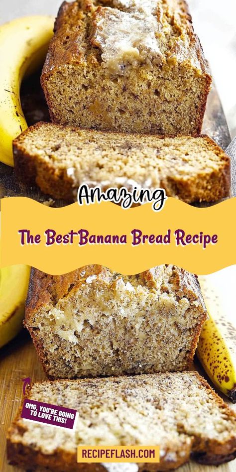 Craving a warm slice of homemade banana bread? This recipe is the secret to achieving that perfectly fluffy texture and rich banana flavor. Pin it now for an easy baking project that will satisfy your sweet tooth! Rich Banana Bread Recipe, Rich Banana Bread, The Best Banana Bread Recipe, Best Banana Bread Recipe, The Best Banana Bread, Homemade Banana Bread, Sweet Recipe, Best Banana Bread, Banana Bread Recipe