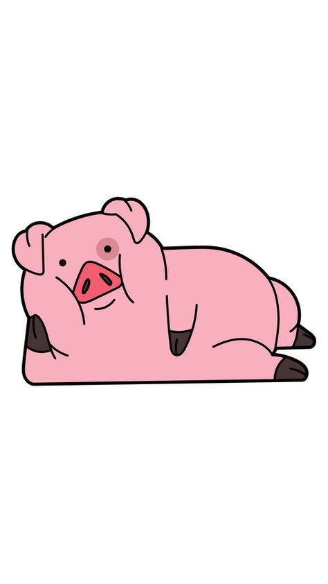 Gravity Falls Cartoon, Gravity Falls Waddles, Minion Coloring Pages, Pet Pig, Pink Drawing, Autumn Tattoo, Pink Core, Fall Drawings, Pig Character