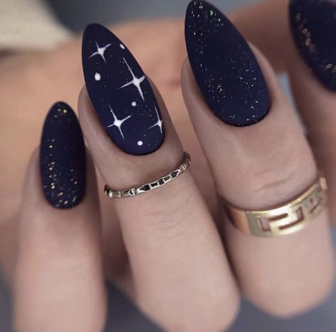 Nail Art Designs 2023, Nail Nail Designs, Home Nail Art, Dark Blue Nails, Nail Designs Pictures, Sky Nails, Best Nail Art Designs, Ideas Nails, Dark Nails