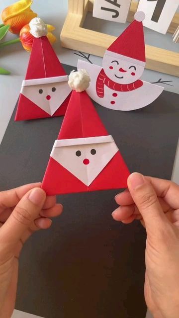 Paper Craft Ideas on Instagram: "Let's make a paper Santa Claus #origami #origamiart #santa #santaclaus #papercraft #papercrafting" Paper Santa Claus, Santa Claus Crafts, Christmas Art For Kids, Santa Crafts, Folding Origami, Christmas Arts And Crafts, Handmade Christmas Crafts, Christmas Decor Ideas Diy, Christmas Origami