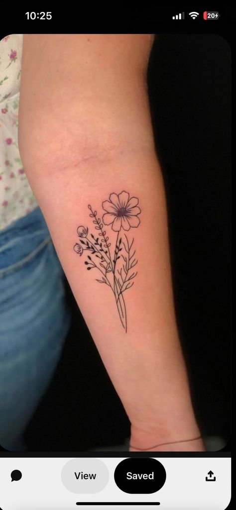 Ivf Tattoo, Fine Line Flower Bouquet, Line Flower Bouquet, Fine Line Flower Bouquet Tattoo, Flower Bouquet Tattoo, July Birth Flower, January Birth Flowers, Flower Tattoo Drawings, Flower Tattoo Back