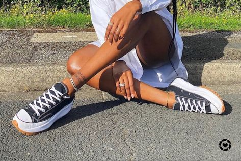 Cannot wait for my Converse Run Star Hike to come in!! Found this cute inspo on Pinterest! Hurry while they are in stock !! #LTKFall Follow my shop on the @shop.LTK app to shop this post and get my exclusive app-only content! #liketkit #LTKsalealert #LTKshoecrush @shop.ltk http://liketk.it/31rYb Converse Run Star Hike Outfit, Hike Outfit, Converse Run Star Hike, Converse Low, Converse Run, Run Star Hike, Converse Run Star, Fall Feels, Hiking Outfit