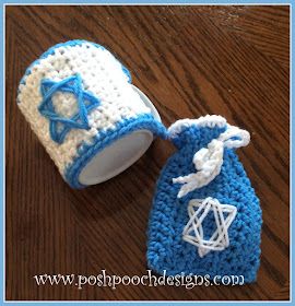 Crochet Hannukah Decorations, Crochet Hanukkah, Hanukkah Crochet, Jewish Crochet, Hannukah Decorations, Needle Crafts, Mug Cozy, Happy Hanukkah, Loom Knitting