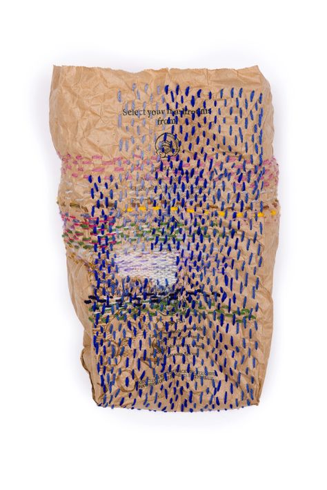 Mended Mushroom Bag | Celia Pym Celia Pym, Mushroom Bag, Paper Weaving, Visible Mending, Slow Stitching, Recycled Art, Textiles Fashion, Embroidery Techniques, Fabric Art