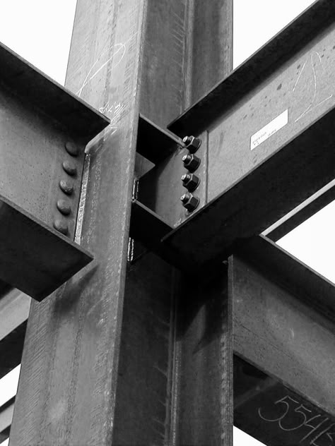 Steel Beam Architecture, Steel Beams Structure, Steel Frame Architecture, Fabrication Metal Projects, Steel Construction Architecture, Steel Structure Architecture, Industrial Structure, Steel Aesthetic, Steel Drawing