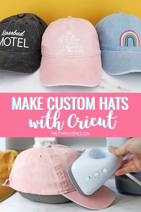 Cricut Ball Cap Ideas, Hat Cricut Ideas, Cricut Baseball Hat, Baseball Hat Design Ideas, Diy Baseball Hat, Cricut Hats, Custom Hat Ideas, Best Cricut Machine, Beginner Cricut