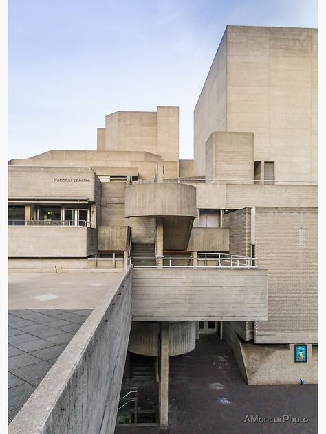 London Poster Design, Modern Theatre, Theatre Building, Theater Architecture, Russian Architecture, British Architecture, London Poster, Location Inspiration, National Theatre