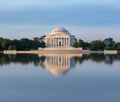 Visiting the Thomas Jefferson Memorial in DC | Washington DC Thomas Jefferson Memorial, The Lost Symbol, Lost Symbol, Washington Dc Trip, Jefferson Memorial, Famous Monuments, Dc Trip, Washington Dc Travel, The Declaration Of Independence