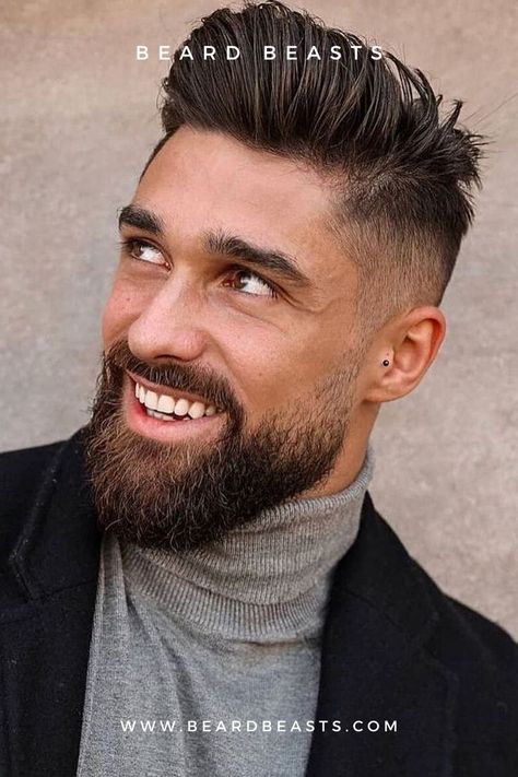 Looking for some awesome beard styles for men for inspiration? Modern Beard Styles, Medium Beard Styles, Popular Beard Styles, New Beard Style, Faded Beard Styles, Stylish Beards, Beard Trend, Long Beard Styles, Mens Hairstyles With Beard