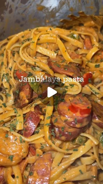 Shrimp And Sausage Recipes, Jambalaya Recipe Crockpot, Jambalaya Pasta Recipe, Shrimp And Sausage Pasta, Jambalaya Pasta, Seafood Dinners, Fettuccine Noodles, Jambalaya Recipe, Southern Dishes