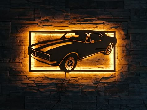 Led Light Wall Decor, Led Sign Wall, Minimalist Toilets, Illuminated Wall Art, Led Light Wall, Light Wall Decor, Black Toilet Paper Holder, Car Bar, Modern Home Bar