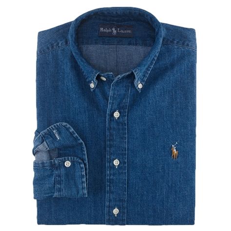 Spring 2014 Buying Planner: Denim/Chambray Shirting | Valet. Ralph Lauren Denim Shirt, Formal Suits Men, Denim Outfit Men, Ralph Laurent, Denim Shirt Men, Ralph Lauren Denim, Tall Clothing, Stylish Mens Outfits, Big And Tall Outfits