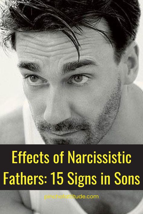 Growing up with a narcissistic father leaves deep marks on a son’s life. 🚨This article dives into 15 characteristics that sons of narcissistic fathers often share. From struggles with self-esteem to trust issues, understanding these traits can help you recognize the impact of your upbringing. To heal or simply understand your past, this guide is a must-read. #narcissisticfather #effectsofnarcissisticfather #sonsofnarcissisticfathers #narcissisticparents #narcissismrelationships Narcissistic Father Sons, Sons Of Narcissistic Fathers, Narcissistic Father, Family Roles, Narcissistic Parent, Relationship Bases, Emotional Baggage, Sibling Rivalry, Narcissism Relationships