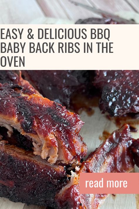 Delicious Oven-Baked BBQ Baby Back Ribs Recipe with Dry Rub and BBQ Sauce | Just Like Granny | The Best Easiest & Delicious Recipes Bbq Ribs Dry Rub Recipe, Bbq Rib Dry Rub Recipe, Barbeque Pork Tenderloin, Baby Back Ribs In Oven, Back Ribs In Oven, Best Bbq Ribs, Baby Back Ribs Recipe, Ribs In The Oven, Back Ribs Recipe