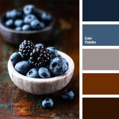 Shades of deep dark blue as the color of blackberries combine harmoniously with rich shades of brown. In Color Balance, Blackberry Color, Color Palette Ideas, Wall Living Room, Graphisches Design, Palette Ideas, Indoor Design, Design Seeds, Gray Bedroom