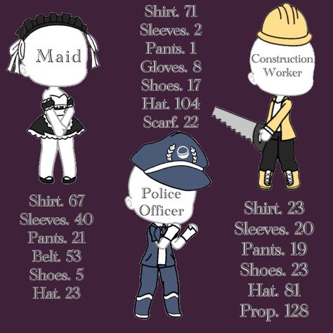 If used please give credit (YouTube channel link in bio) Gacha Life Police Outfit, Gacha Police Outfit, Gacha Outfit Ideas, Gachalife Outfits, Police Outfit, Police Shirts, Gacha Clothes, Manga Clothes, Gacha Outfit