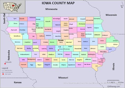 Iowa County Map FREE! Check the list of 99 Counties in Iowa and their County Seats in alphabetical order by populations, areas, date of formation and more at Whereig.com. Dubuque Iowa, The 50 States, County Map, Iowa City, Usa Map, Alphabetical Order, Us Map, Des Moines, 50 States