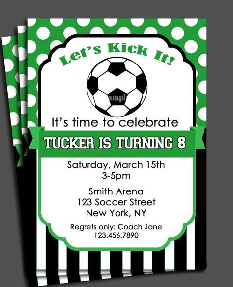 Free Soccer Themed Birthday Party Invitations Soccer Invitations, Soccer Themed Birthday Party, Soccer Party Invitations, Football Birthday Party Invitations, Soccer Birthday Invitation, Soccer Birthday Party, Football Party Invitations, Birthday Party Invitations Free, Soccer Birthday Parties