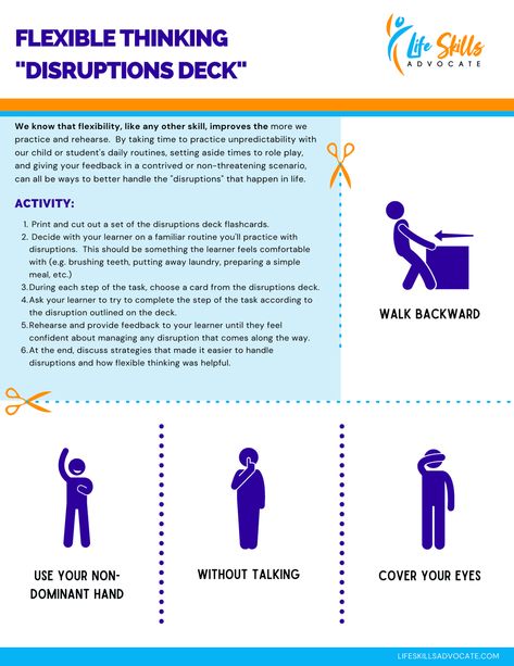 10-minute tips to improve flexible thinking 1 Thinking Errors Activities, Catastrophic Thinking Worksheets, How To Build Critical Thinking Skills, Flexible Thinking Activities, Flexible Thinking Social Skills, Problem Solving Activities For Kids Critical Thinking, Six Thinking Hats, Flexible Thinking, Social Emotional Activities