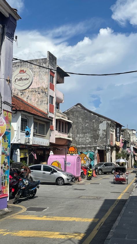 Penang Malaysia Georgetown, Penang Malaysia Aesthetic, Penang Aesthetic, View Malaysia, Malaysia View, Malaysia Aesthetic, Malaysia Trip, Penang Georgetown, Georgetown Penang