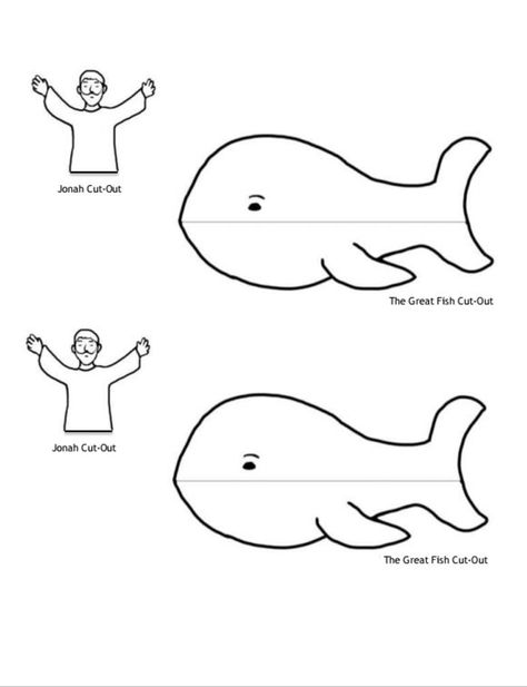 Whale Template, Whale Crafts, Bible Crafts Sunday School, Children's Church Crafts, Children Crafts, Jonah And The Whale, Bible Activities For Kids, Bible Story Crafts, Sunday School Kids