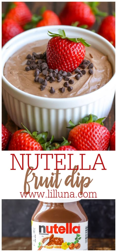 Nutella Dip Recipes, Nutella Fruit Dip, Nutella Dip, Nutella Cream Cheese, Cream Cheese Whipped Cream, Easy Fruit Dip, Cream Cheese Fruit Dip, Fruit Dips, Fruit Dips Recipes