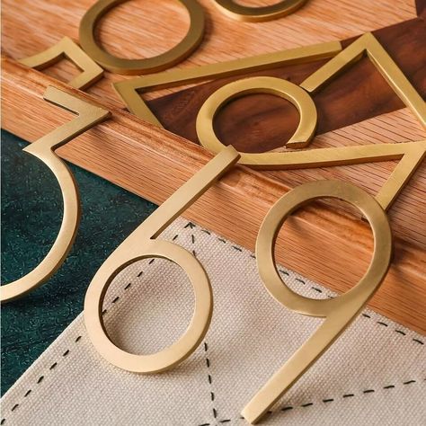 6CM Modern Brass House Numbers Hotel Door Numbers Address Number Gold Room Numbers Personalized Numbers Sign Mailbox Numbers Symbols LBFEEL - Etsy UK Brass House Numbers, Door Number Plates, Gold Room, Door House, Coat Pegs, Mailbox Numbers, Gold Rooms, Hotel Door, Door Numbers