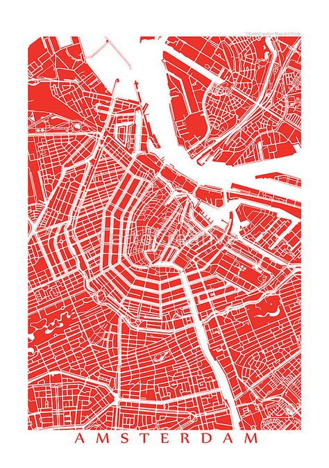 Amsterdam, Netherlands Map Art Amsterdam Graphic Design, Amsterdam Graphic, Amsterdam Logo, Amsterdam City Map, Flanders Poppy, Amsterdam Map, Netherlands Map, Underground Map, City Map Art