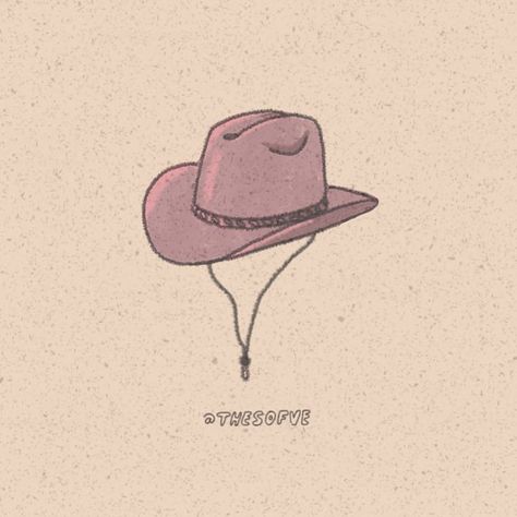 Cowboy Hat Drawing, Hat Drawing, Autodesk Sketchbook, Cowboy Stuff, Hat Western, Country Cowboy, Cowboy Art, Easy Drawings Sketches, Doodle Illustration