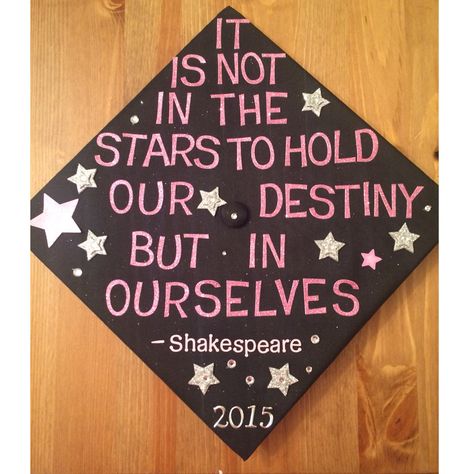 Shakespeare graduation cap for English major English Major Cap Decoration, Literature Graduation Cap, Grad Cap English Major, English Degree Graduation Cap, Graduation Cap Designs English Major, English Graduation Cap, English Major Graduation Cap, Quote Graduation Cap, Grad Cap Ideas