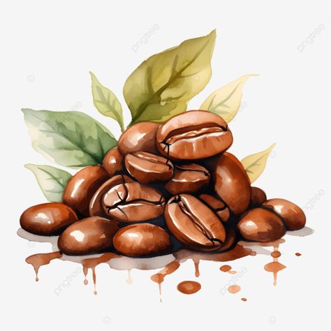 watercolor coffee beans ai generated watercolor coffee coffee beans coffee png Coffee Bean Drawing, Watercolour Reference, Water Paintings, Transparent Watercolor, Coffee Png, Transparent Image, Coffee Coffee, Water Painting, Coffee Art