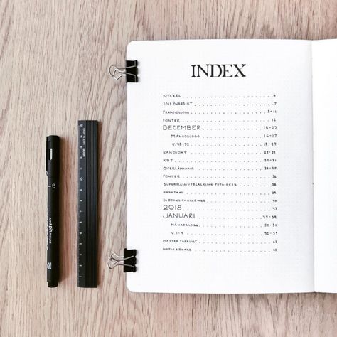 easy index minimalist Bullet Journal Index Layout, Bullet Journal Designs, Bullet Journal Entries, Bullet Journal Simple, Common Planner, Bullet Journal Index, Bullet Journal August, Bullet Journal Contents, Minimalist Bullet Journal