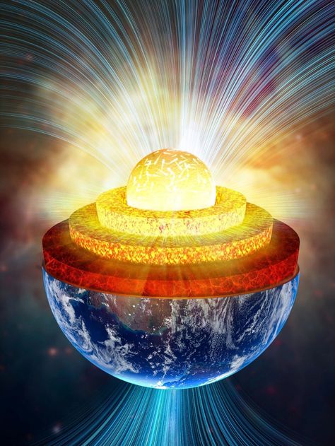 Scientists discover new baffling substance in Earth's core Earth Core Aesthetic, Core Of The Earth, Satya Yuga, Earth Core, Carbon Molecule, Inner Earth, Earth Layers, Seismic Wave, Outer Core