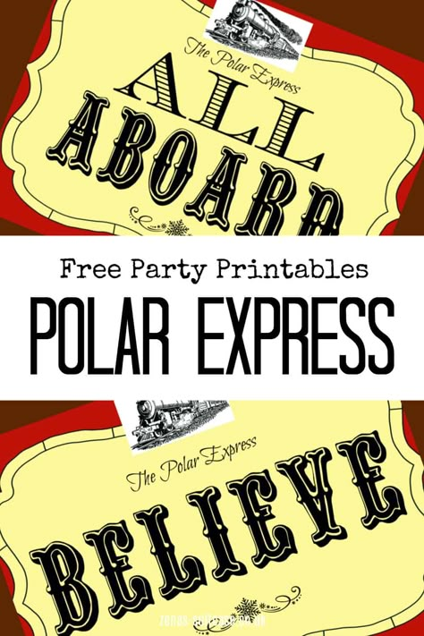 Best Free Polar Express Party Printables | Zena's Suitcase Polar Express Ticket Printable Free, Polar Express Free Printables, Polar Express Ticket Template, Polar Express Printables Free, Polar Express Tickets Printable Free, Diy Polar Express Ticket, Polar Express Party Ideas For Kids, Polar Express Birthday Party Ideas, Polar Express Theme Party