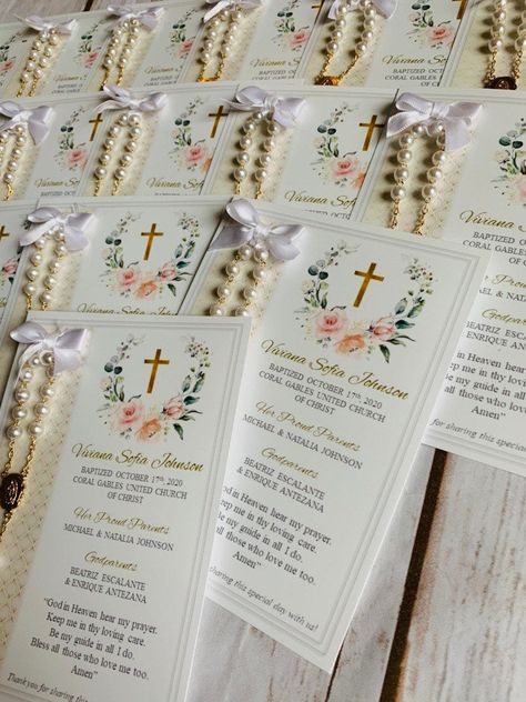 Rosary Favors, Baptism Cards, Mount Pleasant Sc, Special Text, Baptism Party, Baptism Favors, Mount Pleasant, God Parents, Daughter Of God