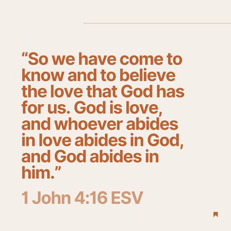 ✝️Sunday Scripture✝️ 1 John 4:16 - - - - - #1John416 #1John4v16 #1John #Bible #Bibleverse #JesusisKing #Jesus #God #✝️ #❤️ #GodisGood #scripture #sundayscripture #shopeastfromwest #eastfromwest 1 John 4 16, John 4 16, Sunday Scripture, Bible Teaching, 1 John 4, John 4, Bible Teachings, 1 John, God Is Good