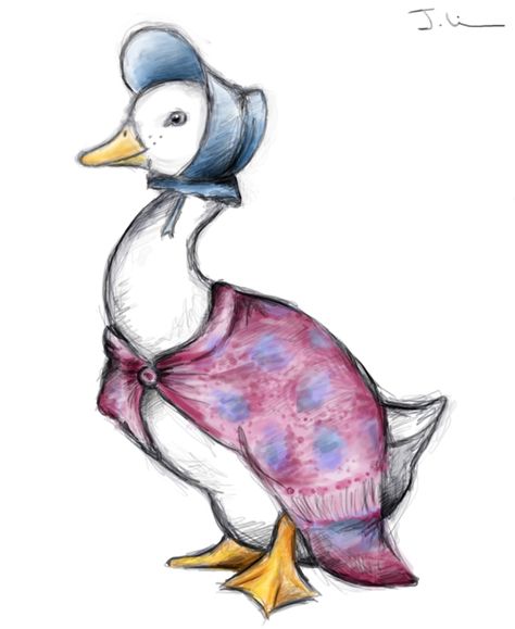 jemimapuddleduck - Google Search Sombrero Drawing, Duck Artwork, Reverse Decoupage, Jemima Puddle Duck, Beatrix Potter Illustrations, Puddle Duck, Natural Form Art, Duck Drawing, Drawing Vintage