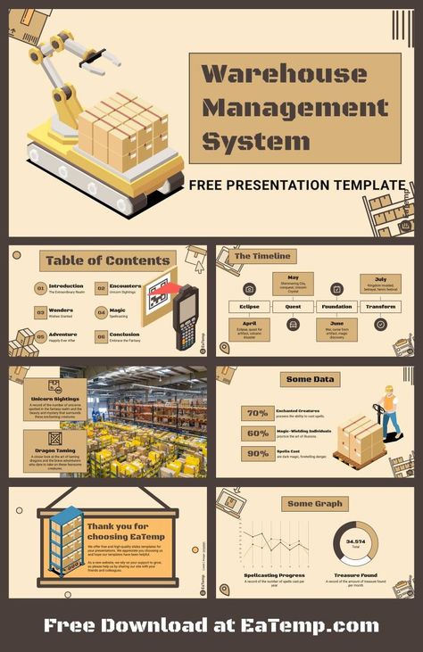 Warehouse Management System 13 Elearning Templates, Warehouse Management System, Free Ppt Template, Presentation Slides Design, Design Powerpoint, Presentation Design Layout, Warehouse Management, Slides Design, Work Tips