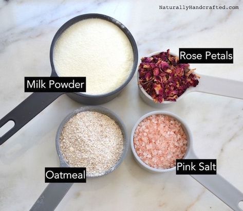 Milk Bath Recipe, Bath Soak Recipe, Milk Bath Soak, Bath Salts Recipe, Bath Salts Diy, Săpunuri Handmade, Bath Recipes, Spiritual Bath, Bath Tea