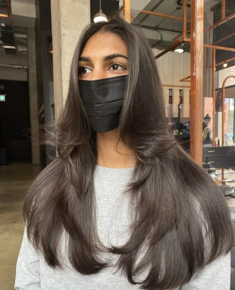 Layers Straightened, Long Hair Long Layers, Cool Tone Brown Hair, Hair Long Layers, Dark Ash Brown Hair, Ash Brown Hair Balayage, Mousy Brown Hair, Ashy Brown Hair, Deep Brown Hair