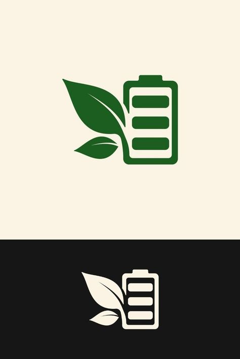 Battery Logo, Logo Nature, Nature Logo, Energy Logo, Natural Logo, Sustainable Energy, Movie Photo, Branding Design Logo, Design Inspo