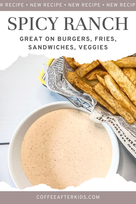 Southwest Ranch Recipe, Ranch Burger Sauce, Spicy Ranch Seasoning Recipes, Spicy Ranch Dressing Easy, Spicy Ranch Wing Sauce, Olive Garden Spicy Ranch Dip, Spicy Pickle Dip, Rib City Spicy Ranch Recipe, Zesty Ranch Dressing