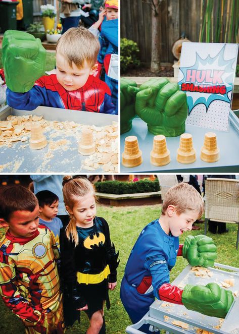 Hulk Party, Marvel Birthday Party, Marvel Party, Hulk Birthday, Avenger Birthday Party, Avengers Party, Superhero Cosplay, Avengers Birthday, Hulk Smash