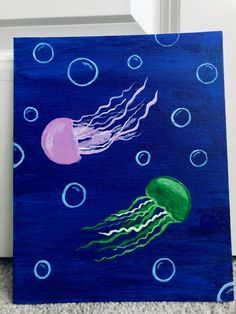 Easy Summer Paintings, Buddhism Wallpaper, Marine World, Cute Easy Paintings, Beach Art Painting, Recreation Therapy, Bubble Painting, Coastal Painting, Easy Canvas