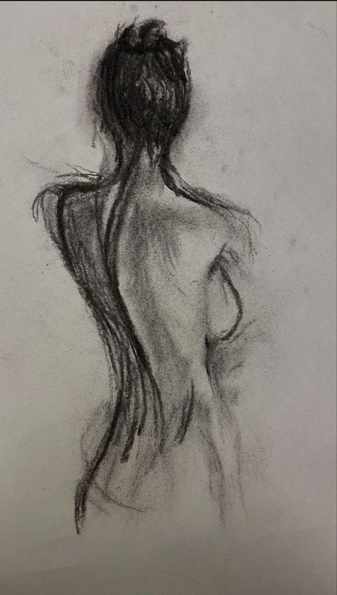 Meaning Full Art Sketches, Womens Figure Drawing, Woman Charcoal Drawing, Figure Drawings Sketches, Charcoal Drawing Inspiration, Charcoal Artwork Sketches, Charcoal Body Drawing, Pincel Drawing Sketches, Body Extension Art