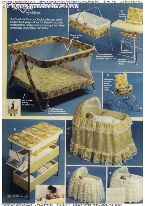 Vintage Baby Rooms, Vintage Baby Gear, Vintage Pram, Mod Vintage, Vintage Baby Clothes, Dollhouse Miniatures Diy, Retro Baby, Montgomery Ward, Vintage Nursery