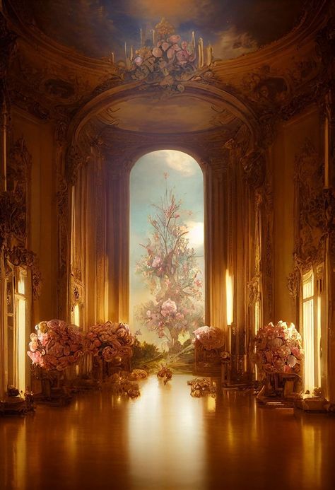 Fantasy Castle Ballroom, Magical Kingdom Aesthetic, Throne Room Aesthetic, Throne Room Fantasy Art, Cloak And Dagger Art, Fairytale House, Angel Wall Art, Photoshop Digital Background, Fashion Poster Design